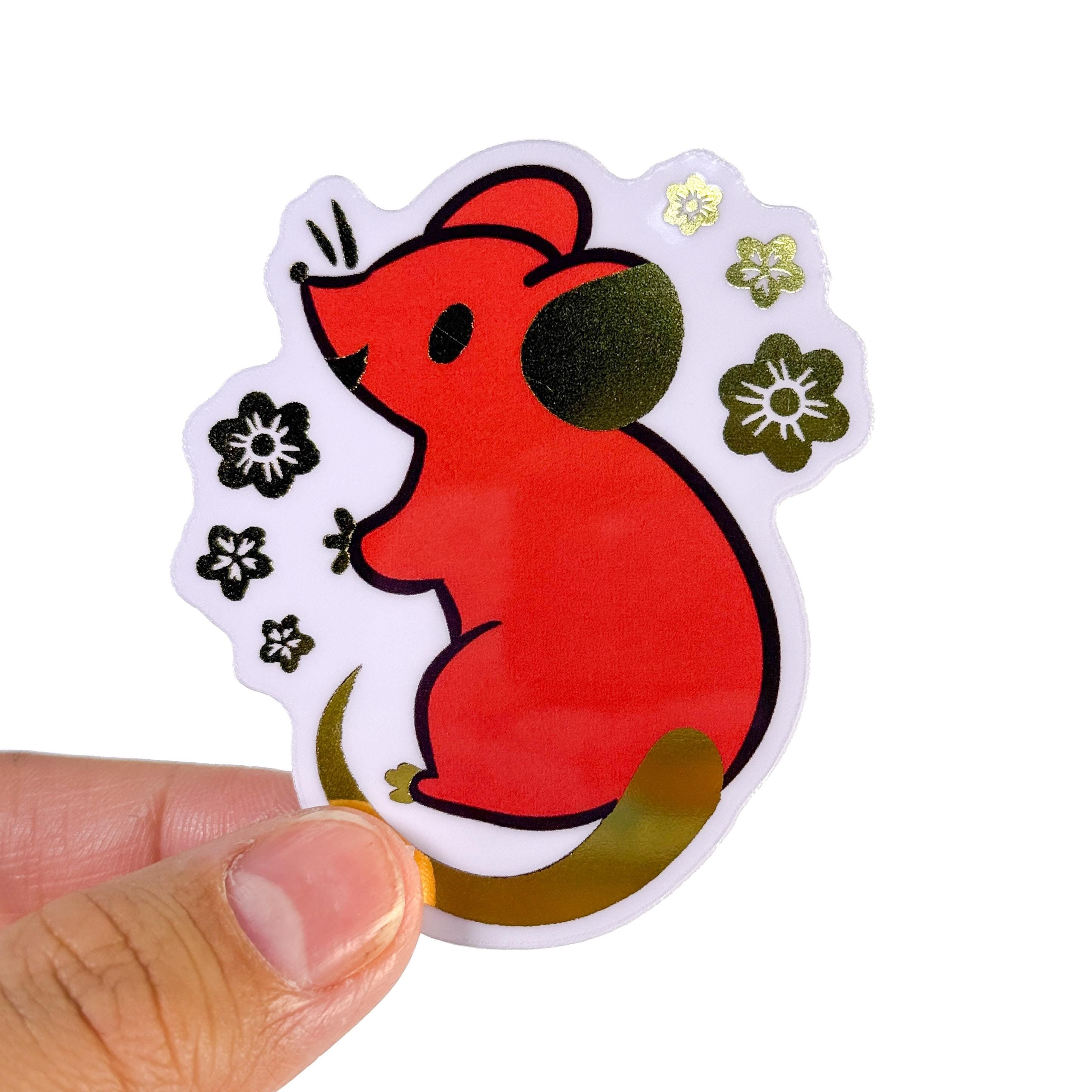 Gold Foil Rat Sticker