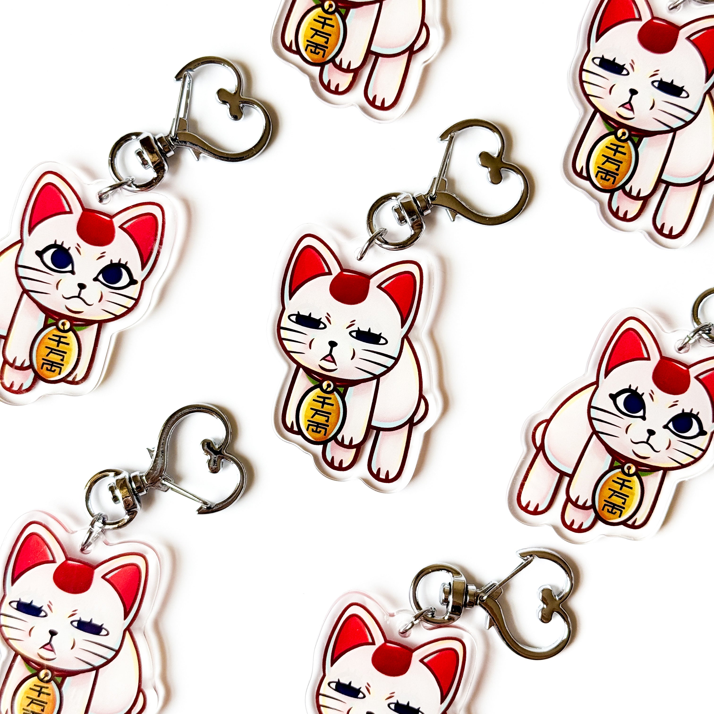 Lucky Cat Acrylic Charm