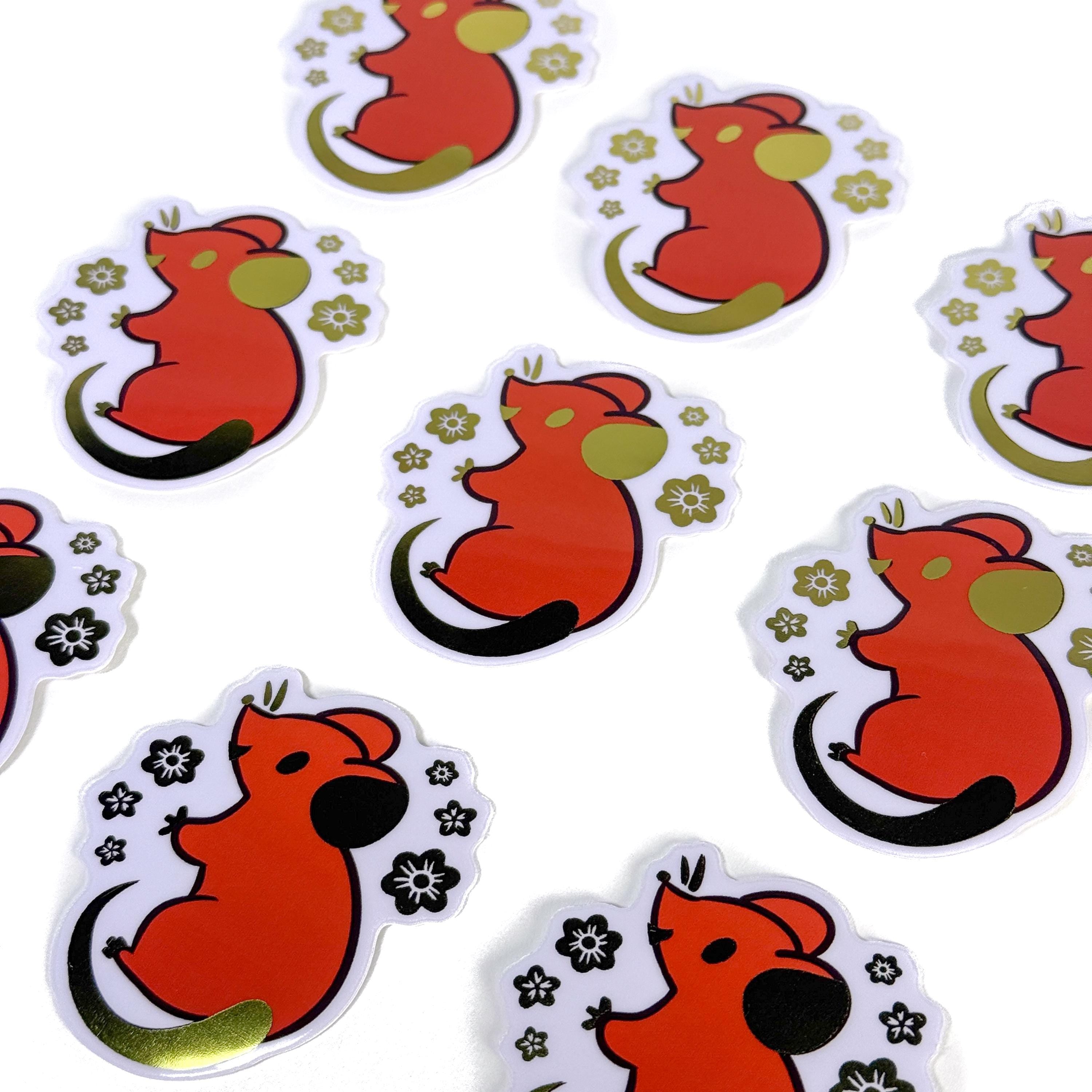 Gold Foil Rat Sticker