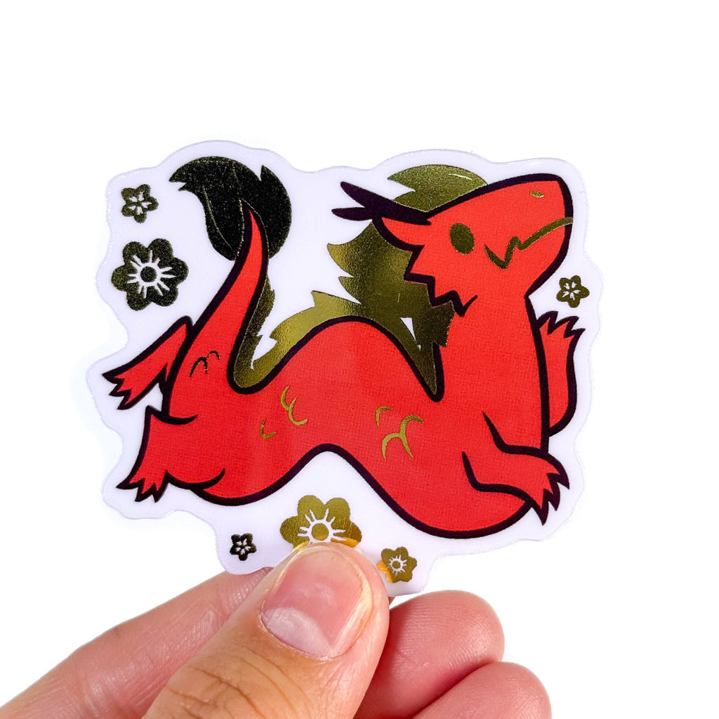 Gold Foil Dragon Sticker