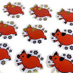 Gold Foil Pig Sticker