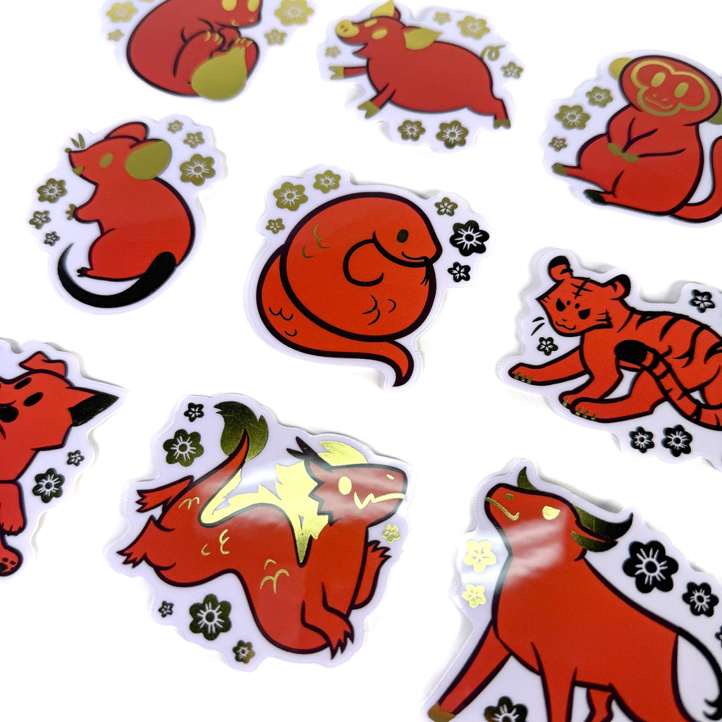 Gold Foil Dog Sticker