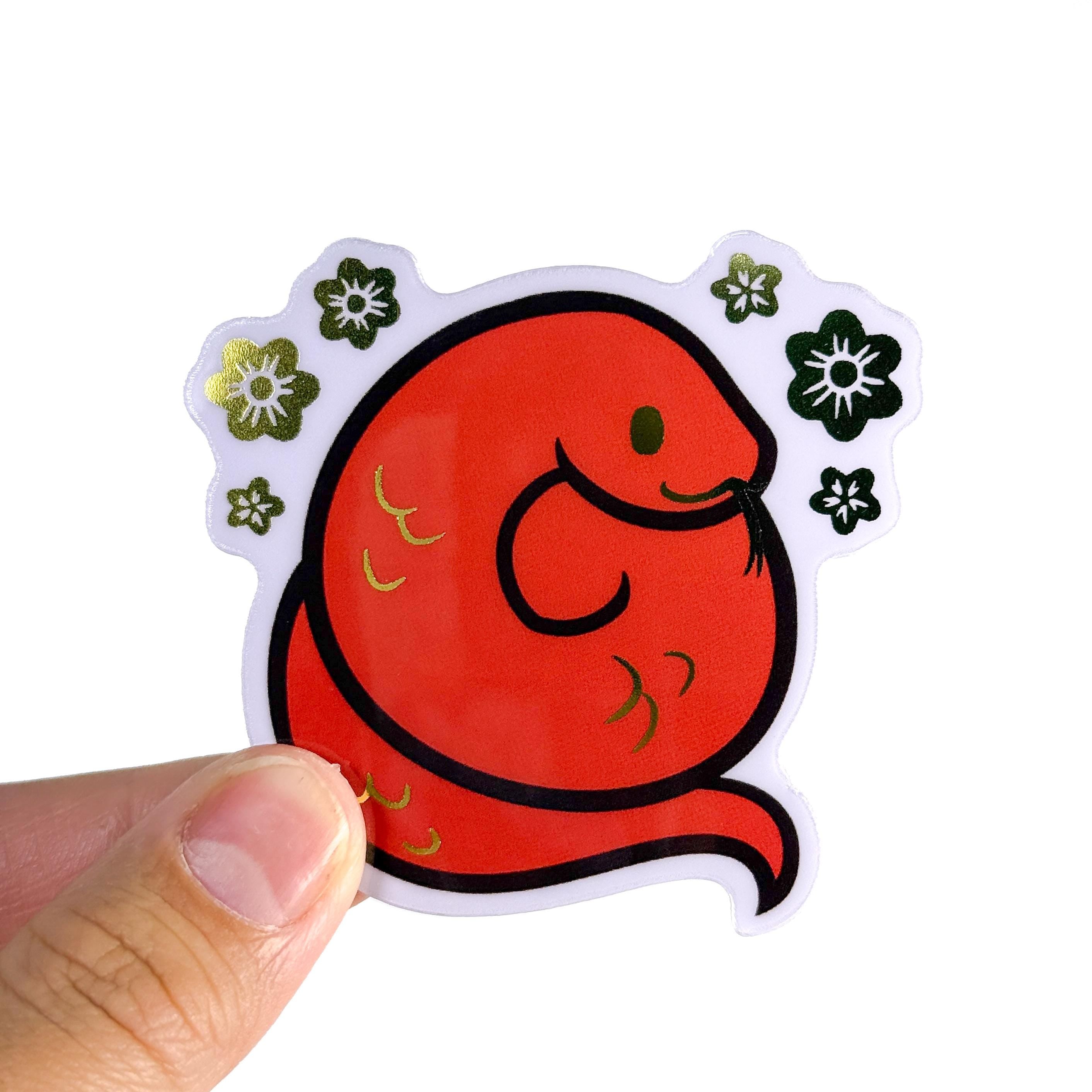 Gold Foil Snake Sticker