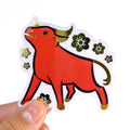 Gold Foil Ox Sticker