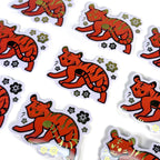 Gold Foil Tiger Sticker