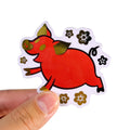 Gold Foil Pig Sticker