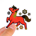 Gold Foil Horse Sticker
